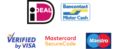 ideal, bancontact mister cash, visa, mastercard, maestro